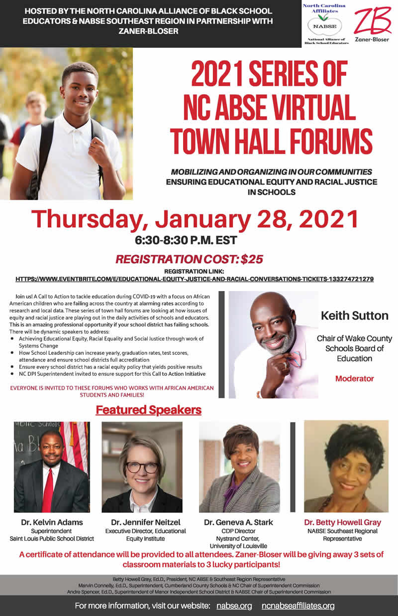 2021 Series of nc abse virtual town hall forums