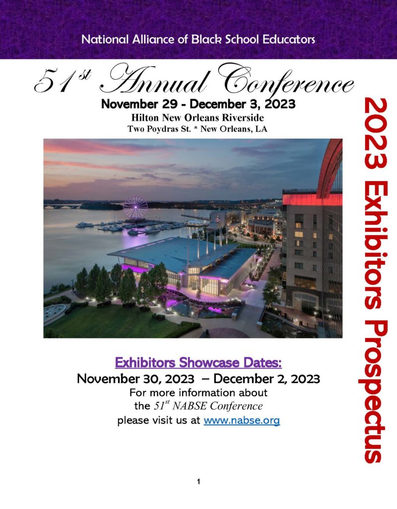 Conference Exhibitor Request National Alliance of Black School
