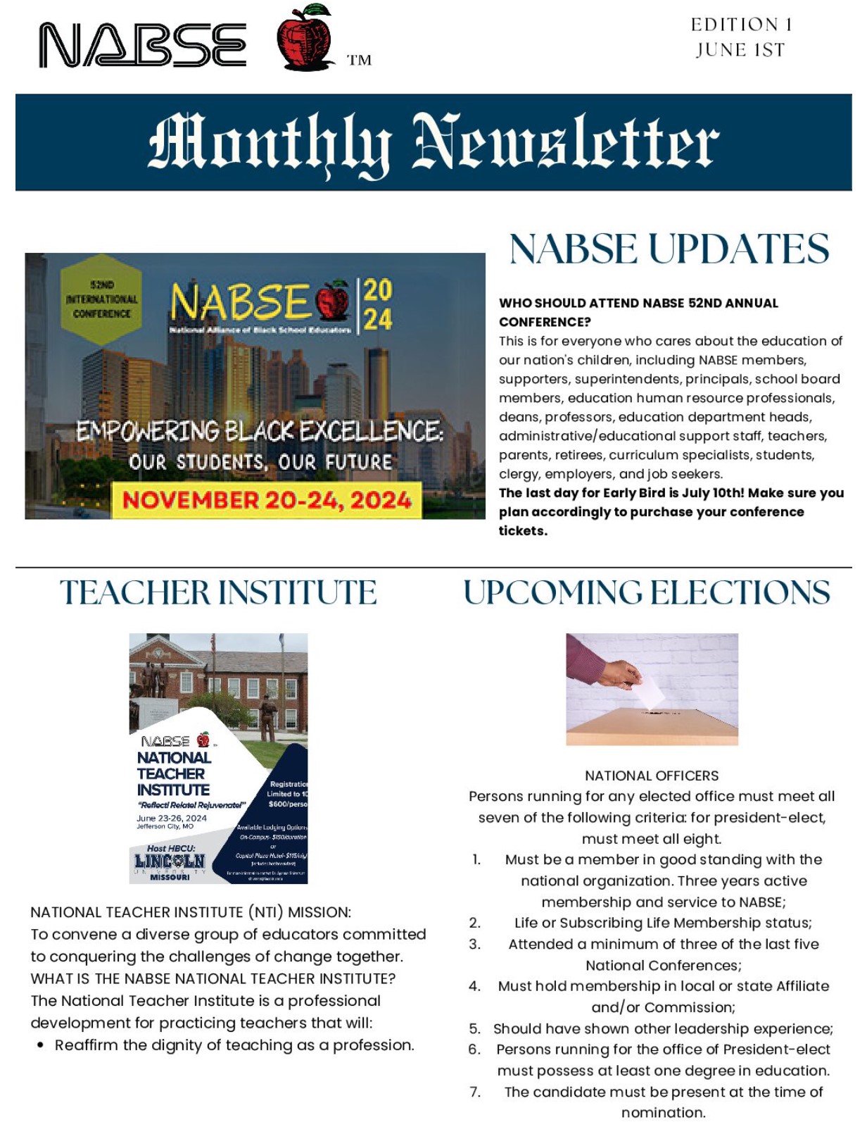 NABSE June 2024 Newsletter