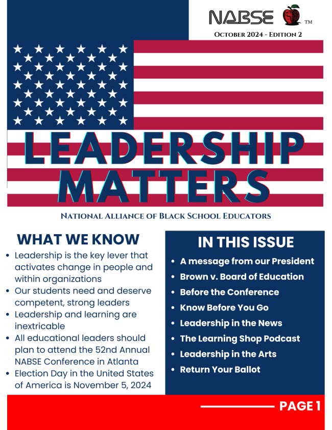 NABSE November 2024 Newsletter - Leadership Matters