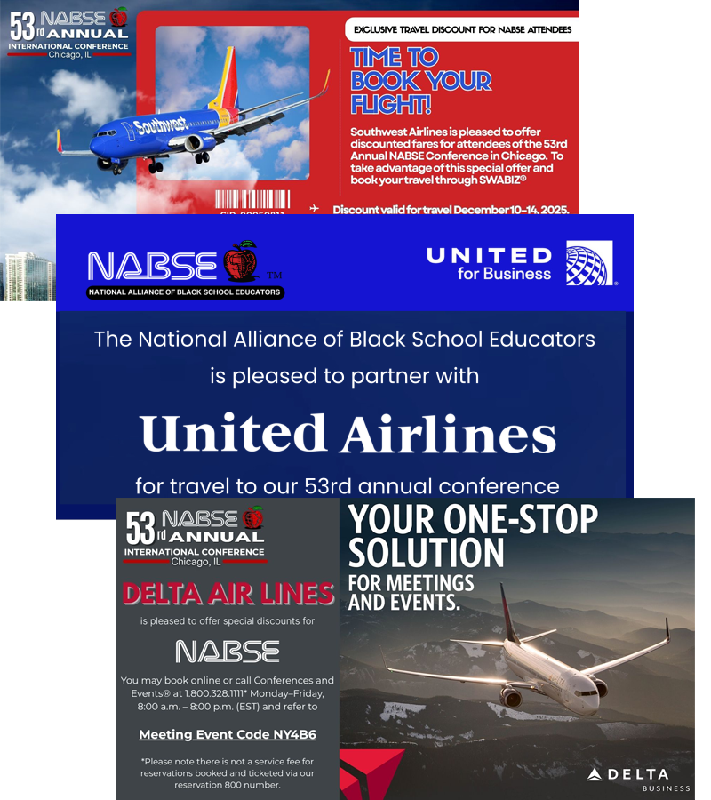 Southwest Delta and United Airlines - NABSE Partner